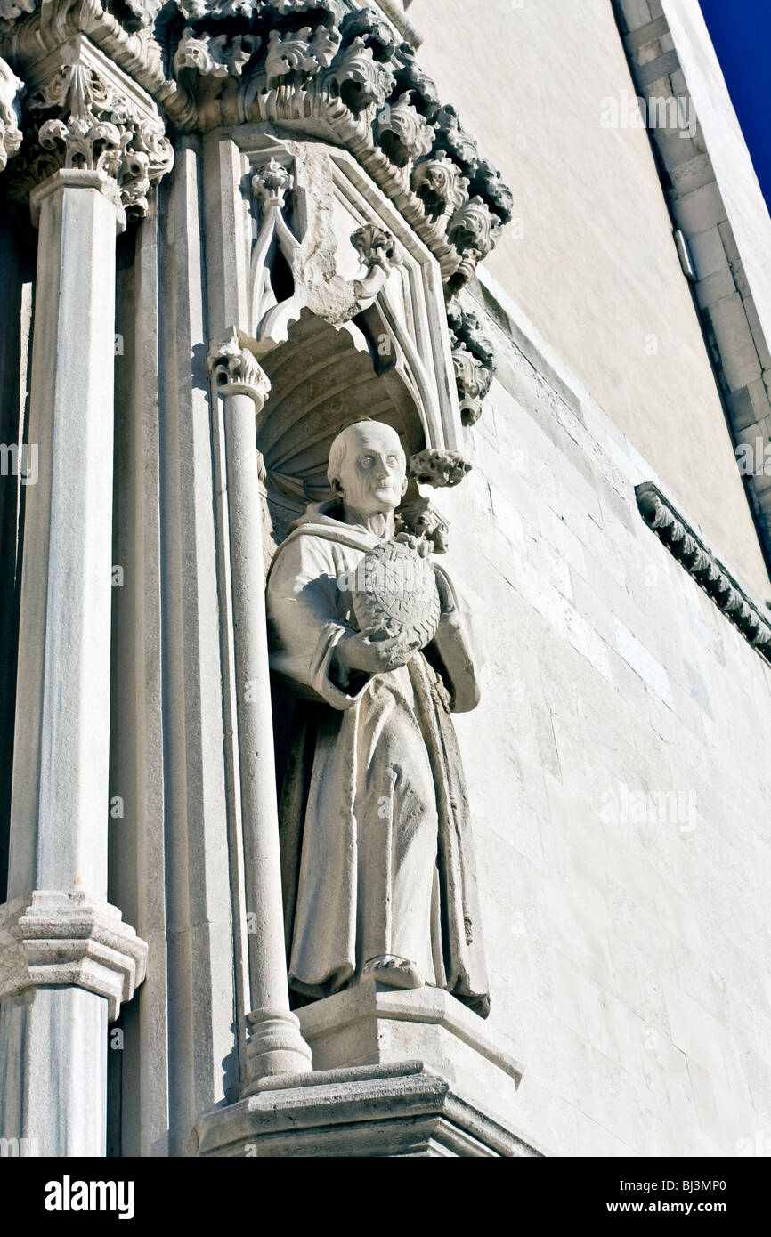 Gothic church of San Francesco alle Scale, 1323, facade by Giorgio Orsini da Sebenico, Ancona, Marche, Italy Stock Photo