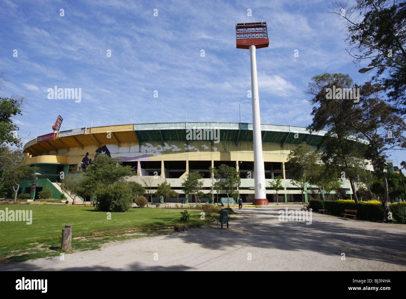 Estadio Nacional, concentration camp for political prisoners during the Pinochet dictatorship, Santiago de Chile, Chile, South  Stock Photo