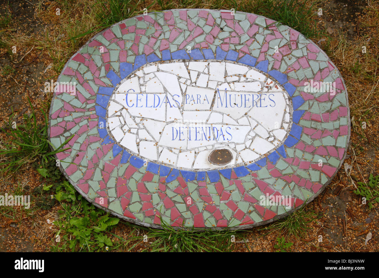 Name plaque, Villa Grimaldi, torture center, Santiago de Chile, Chile, South America Stock Photo