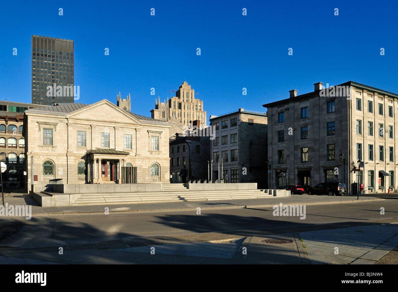 Historic buildings at Place Royale, Vieux Montreal, Quebec, Canada, North America Stock Photo