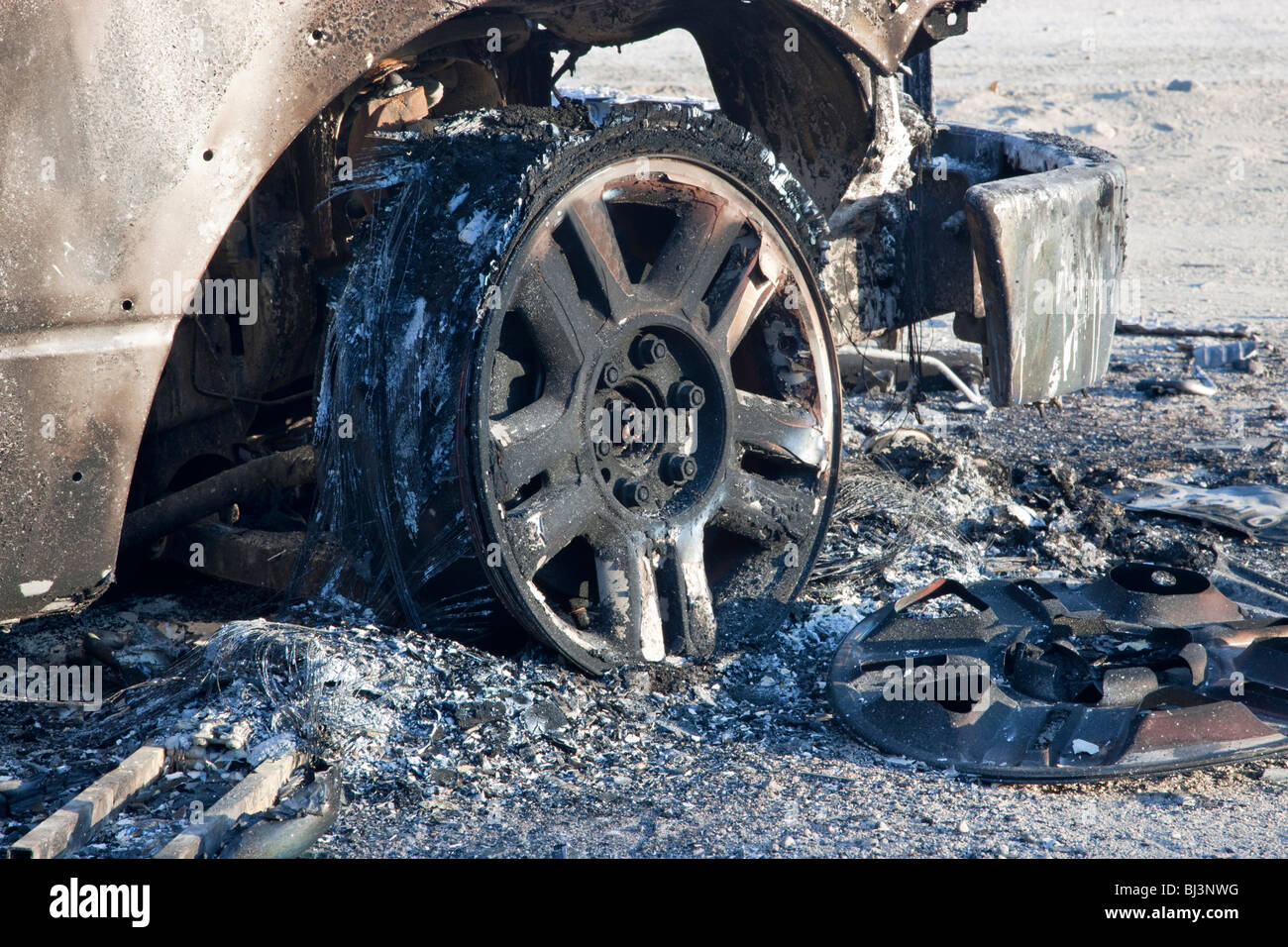 Rim, wheel torched pickup. Stock Photo