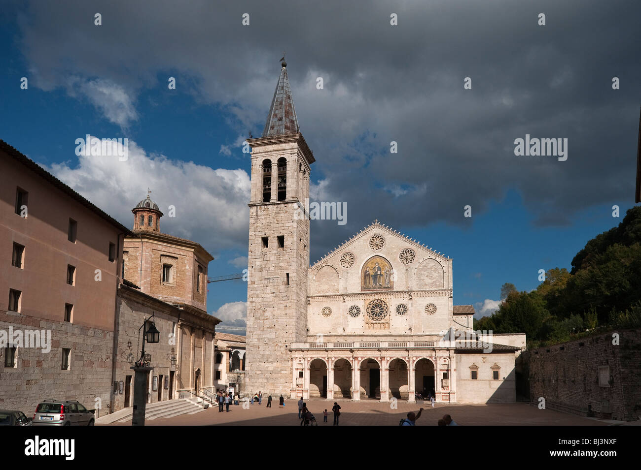 Duomo Santa Maria Assunta, cathedral, Spoleto, Umbria, Italy, Europe Stock Photo