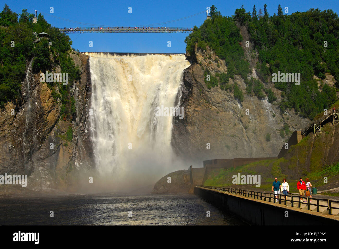 Natural spectacle Montmorency Falls, Beauport, Quebec, Canada Stock Photo