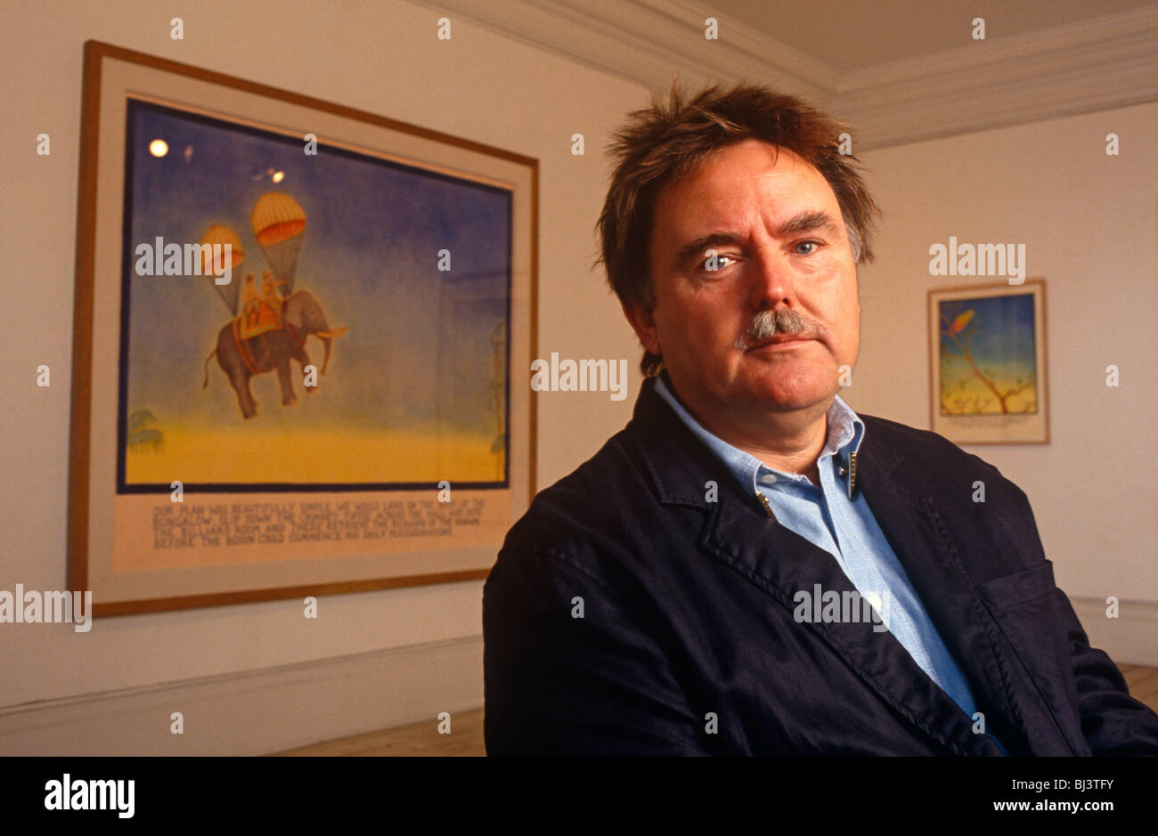 Portrait of Glen Baxter, nicknamed "Colonel Baxter," the English