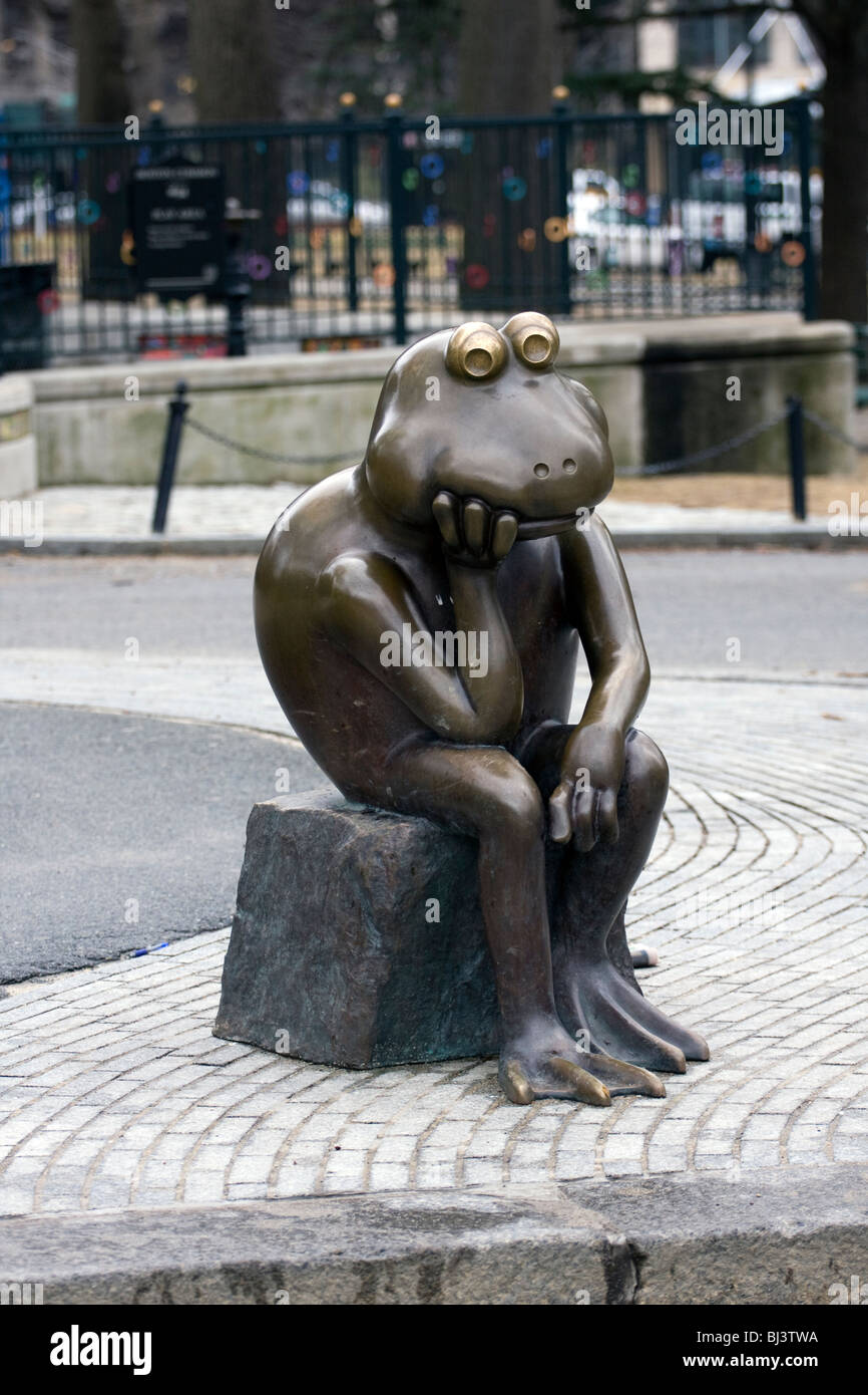 Bronze Statue at the Frog Pond in Boston Common Stock Photo Alamy