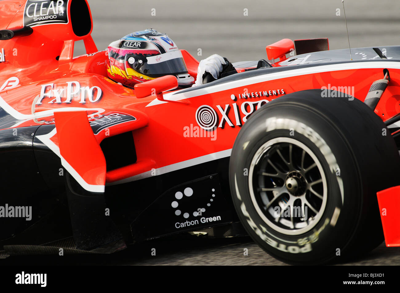 Timo GLOCK (GER) in the Virgin VR-01 race car during Formula 1 Tests ...