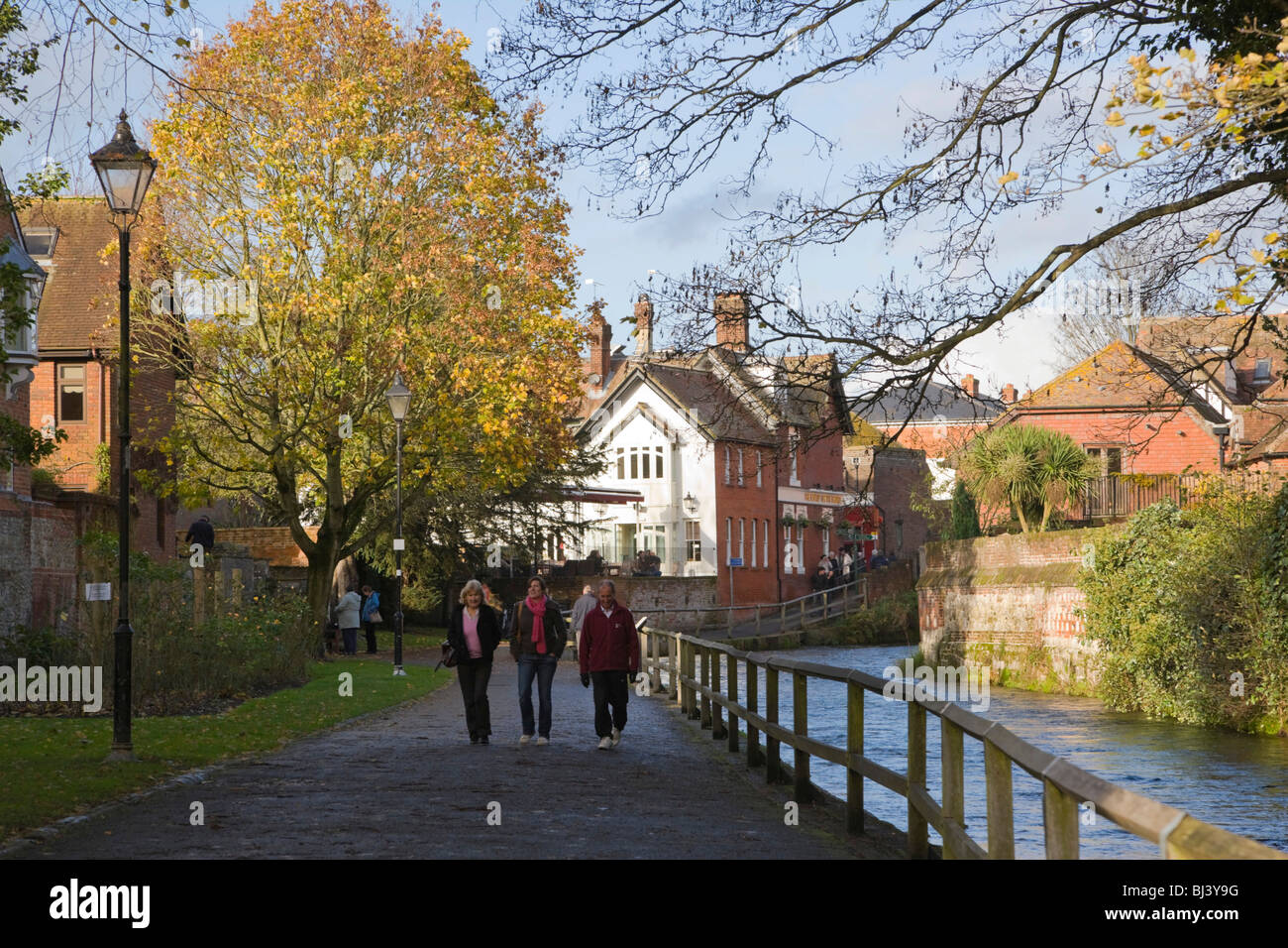"The Weirs" on River Itchen, Winchester, Hampshire, England, United