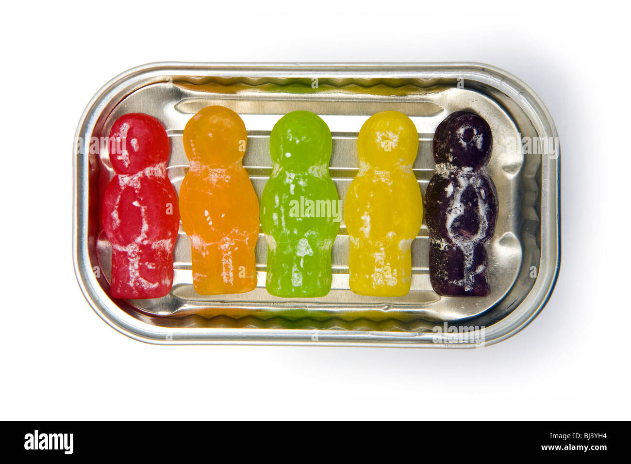 A can of jelly babies Stock Photo Alamy