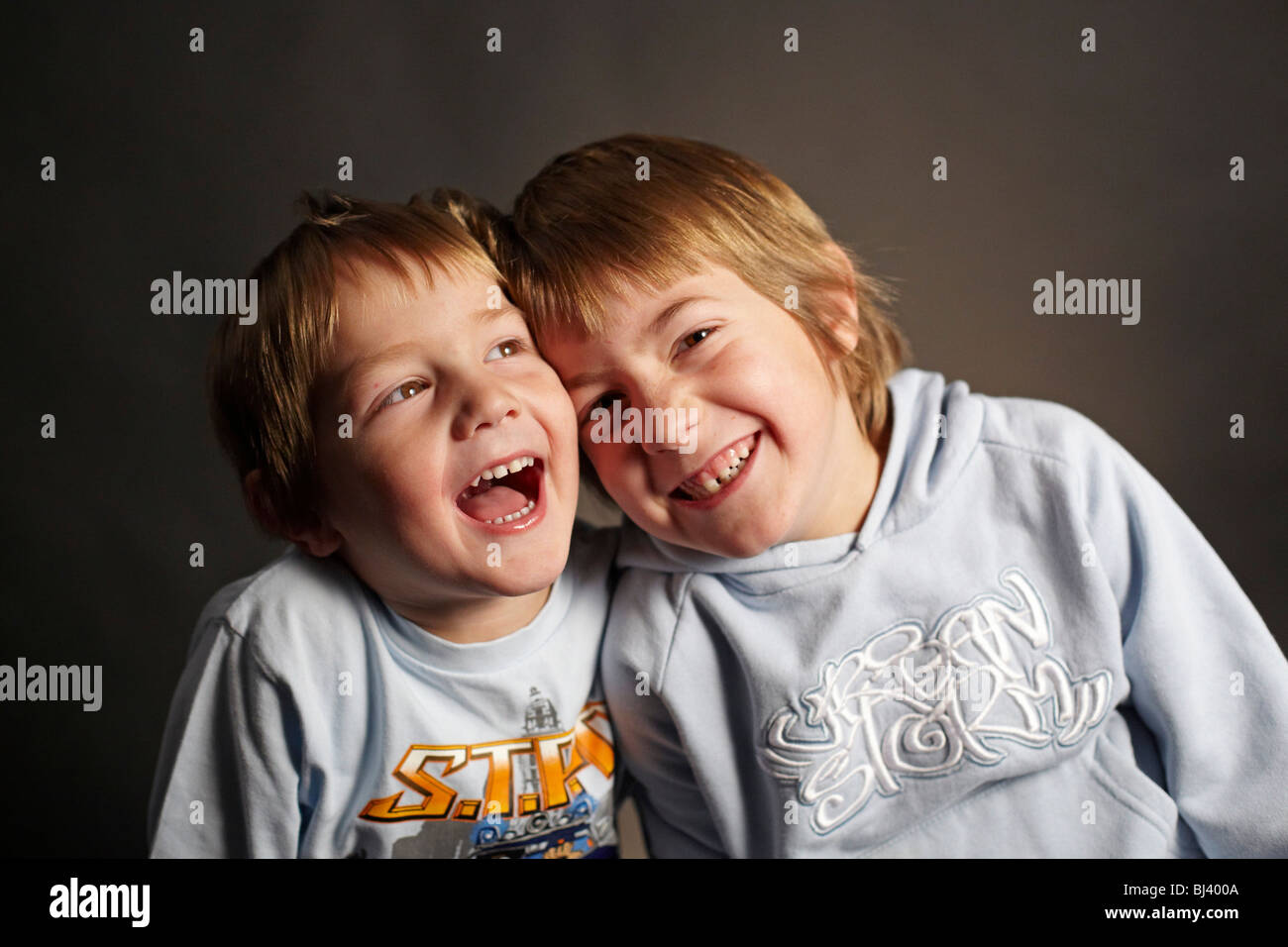 Two children, brothers Stock Photo