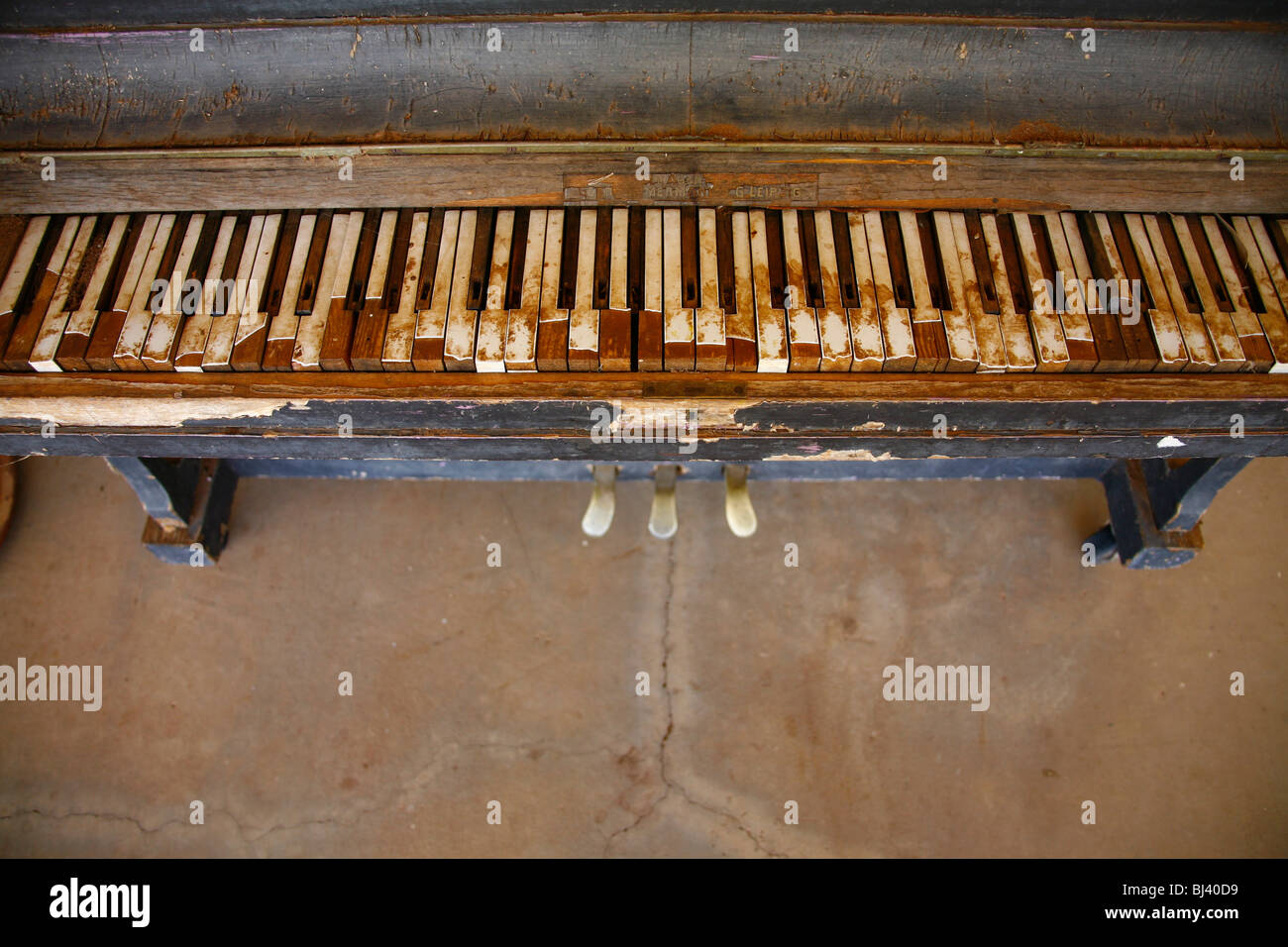 Old piano, Glen Helen, Australia Stock Photo