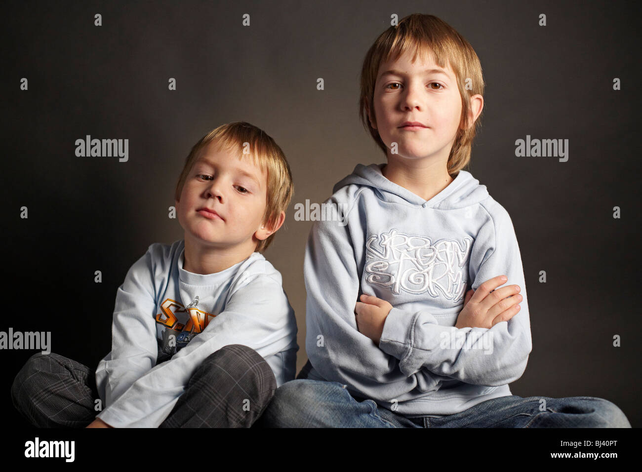 Two children, brothers Stock Photo