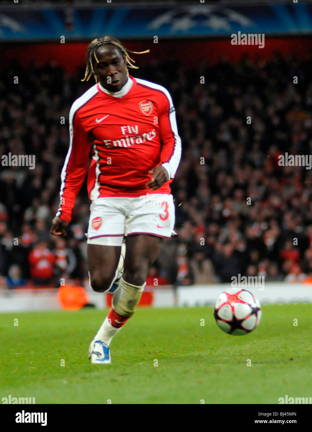 Arsenal No 3 Bacary Sagna,  Arsenal V Porto UEFA Champions League first knockout round - second leg Stock Photo