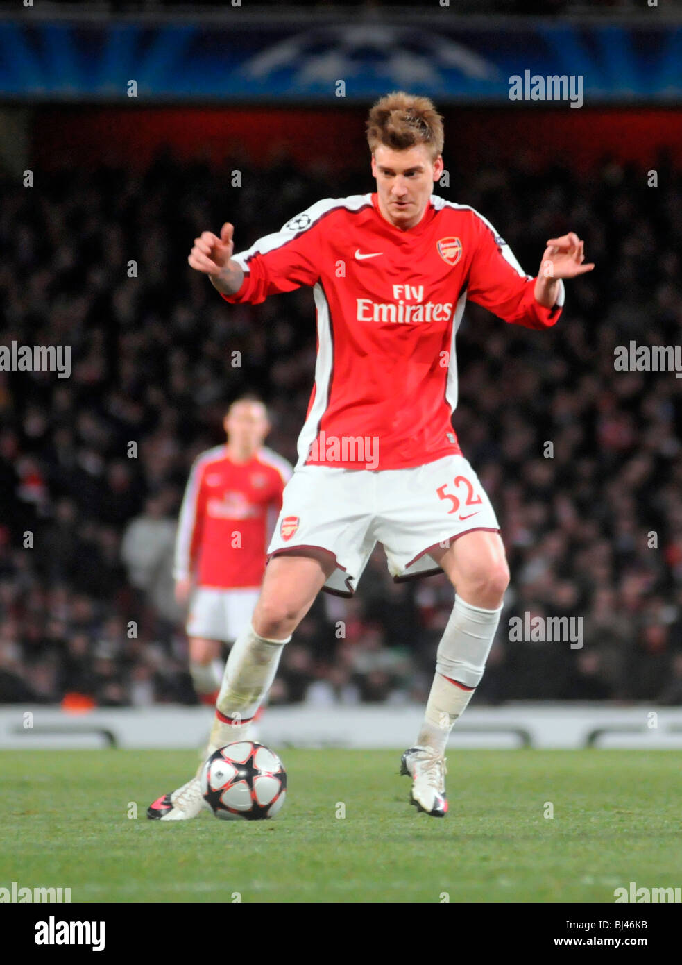 Arsenal No 52 Nicklas Bendtner, Arsenal V Porto UEFA Champions League first  knockout round - second leg Stock Photo - Alamy