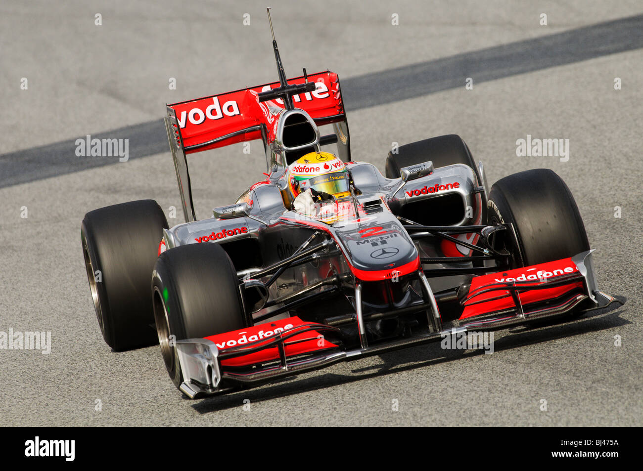 Lewis HAMILTON (GB) in the McLaren-Mercedes MP4-25 race car during Formula  1 Tests Stock Photo - Alamy