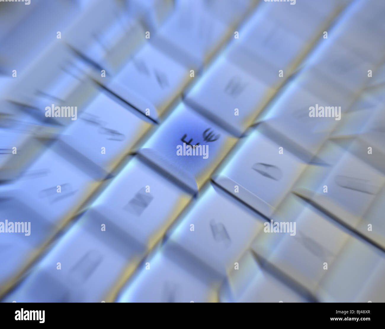 Computer Keyboard With Euro Sign Stock Photo Alamy