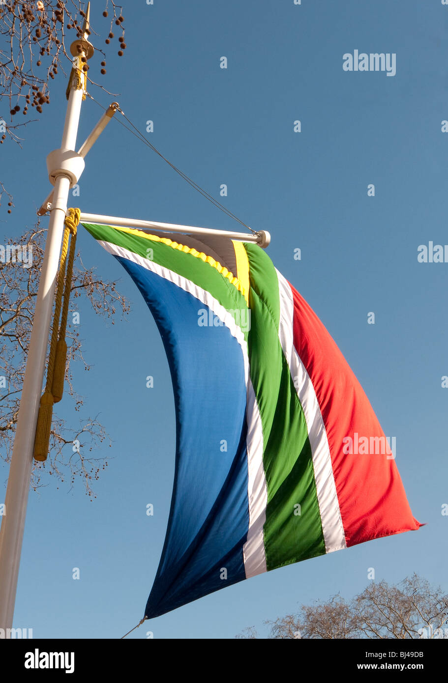 Flag of South Africa. Stock Photo