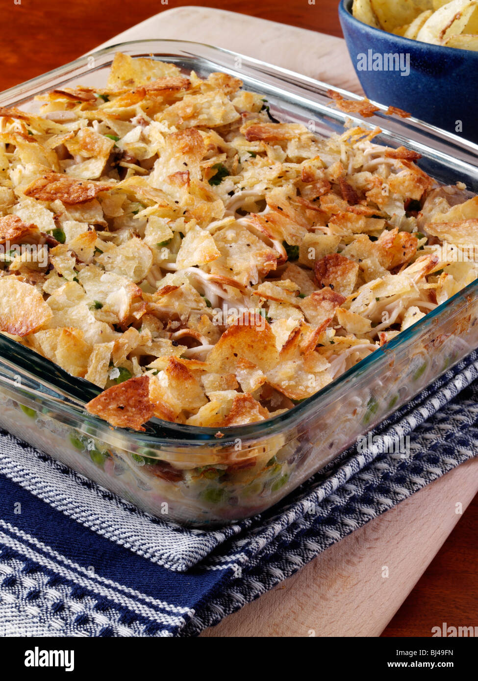 Tuna noodle casserole bake Stock Photo Alamy