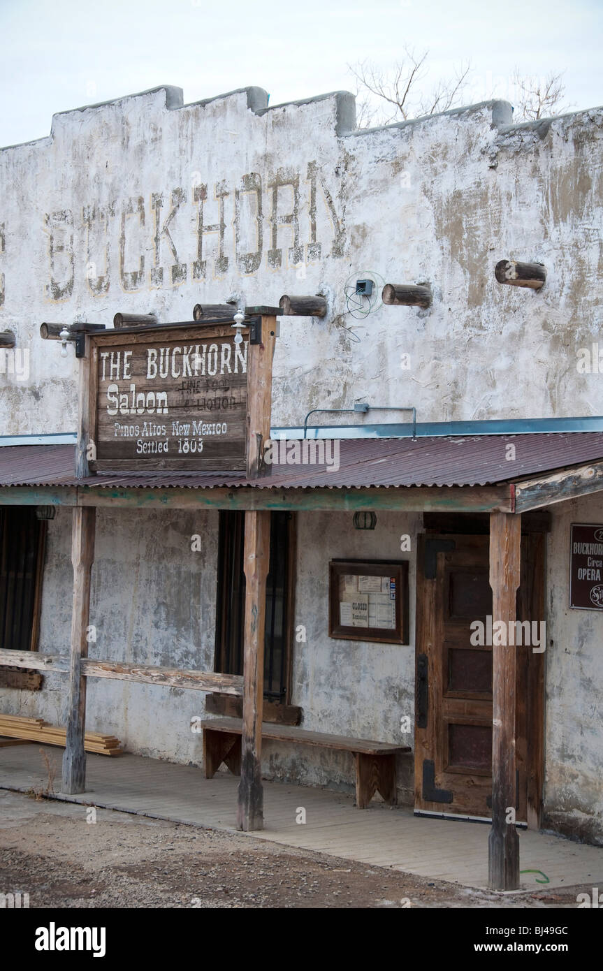 The Buckhorn Saloon in Pinos Altos Stock Photo