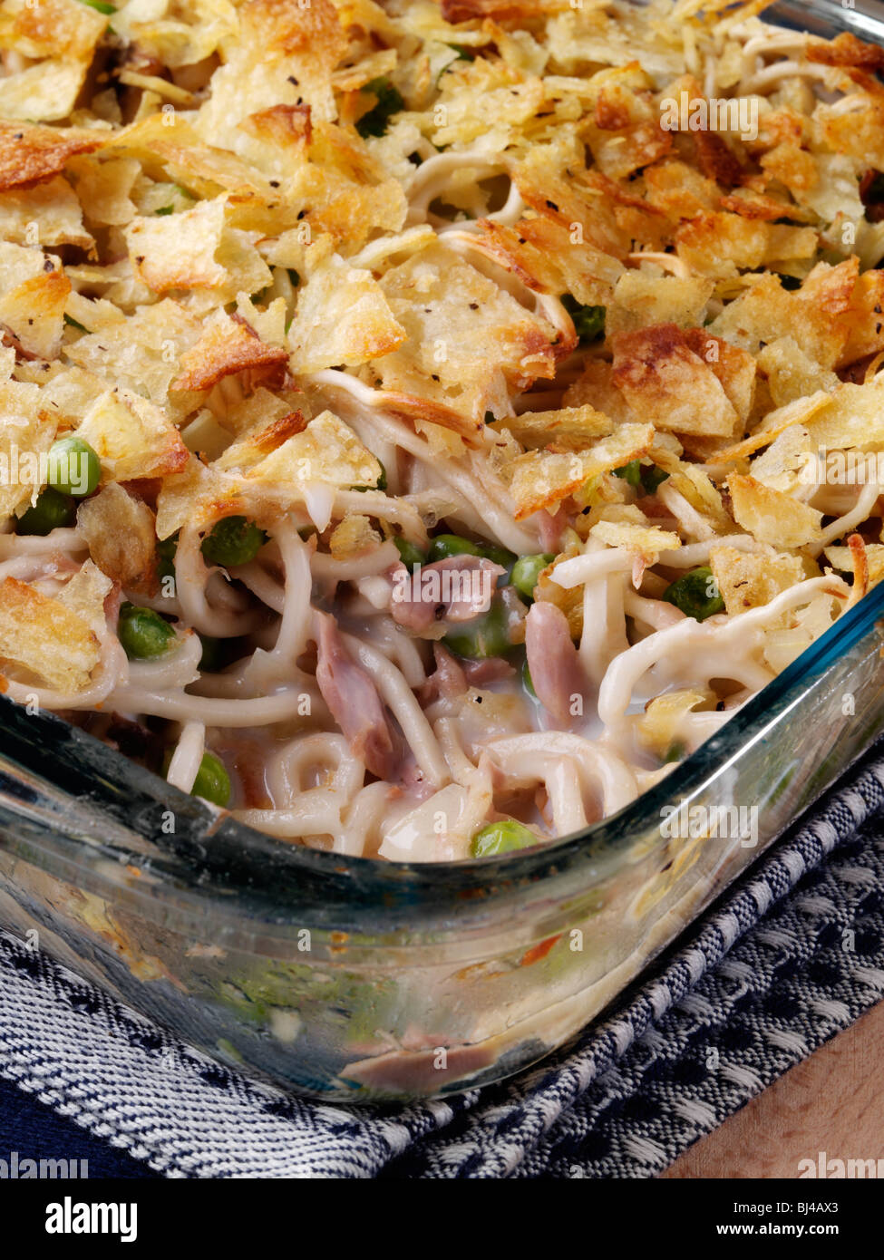 Tuna noodle casserole bake Stock Photo Alamy