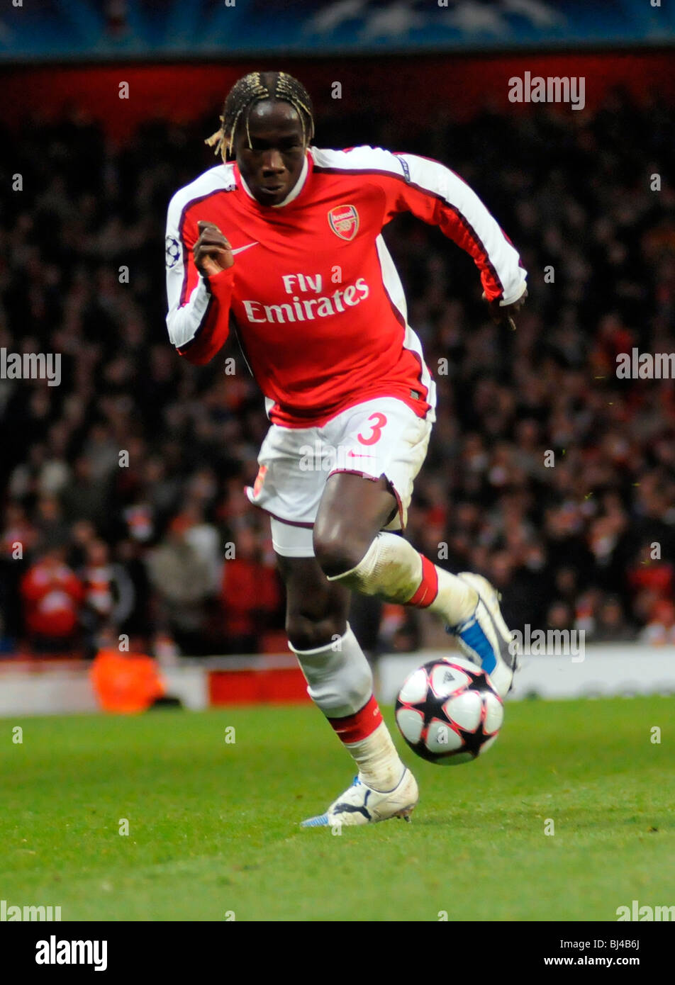 Arsenal No 3 Bacary Sagna,  Arsenal V Porto UEFA Champions League first knockout round - second leg Stock Photo