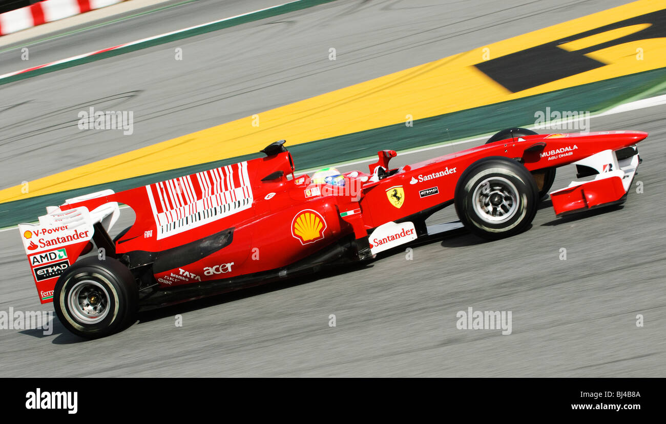 Felipe MASSA (BRA) in the Ferrari F10 race car during Formula 1 Tests in  February 2010 Stock Photo - Alamy