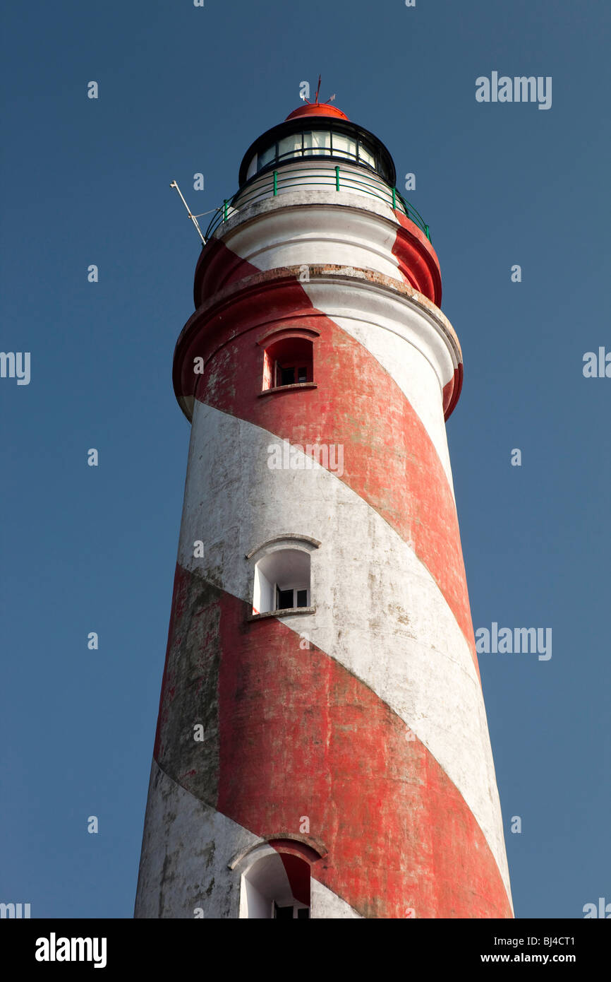 India, Kerala, Kollam, Lighthouse exterior Stock Photo