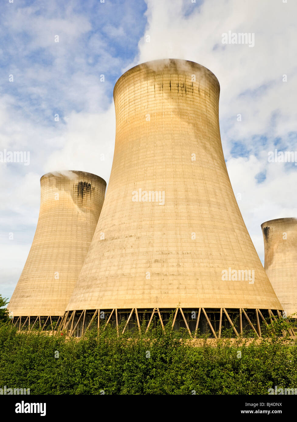 Cooling towers at Drax coal fired power station plant near Selby North Yorkshire England UK Stock Photo
