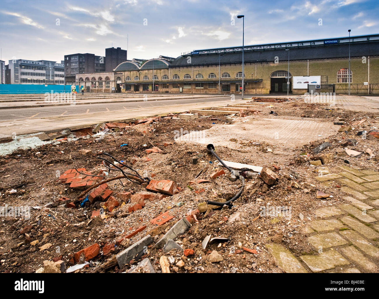 Derelict waste land building site, UK Stock Photo Alamy