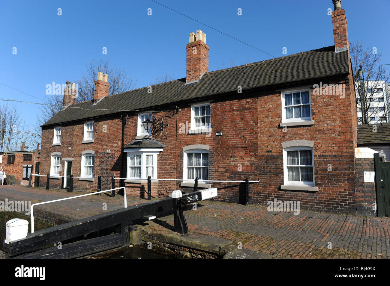 Lock Keepers Cottages On Canal At Broad Street Basin Wolverhampton