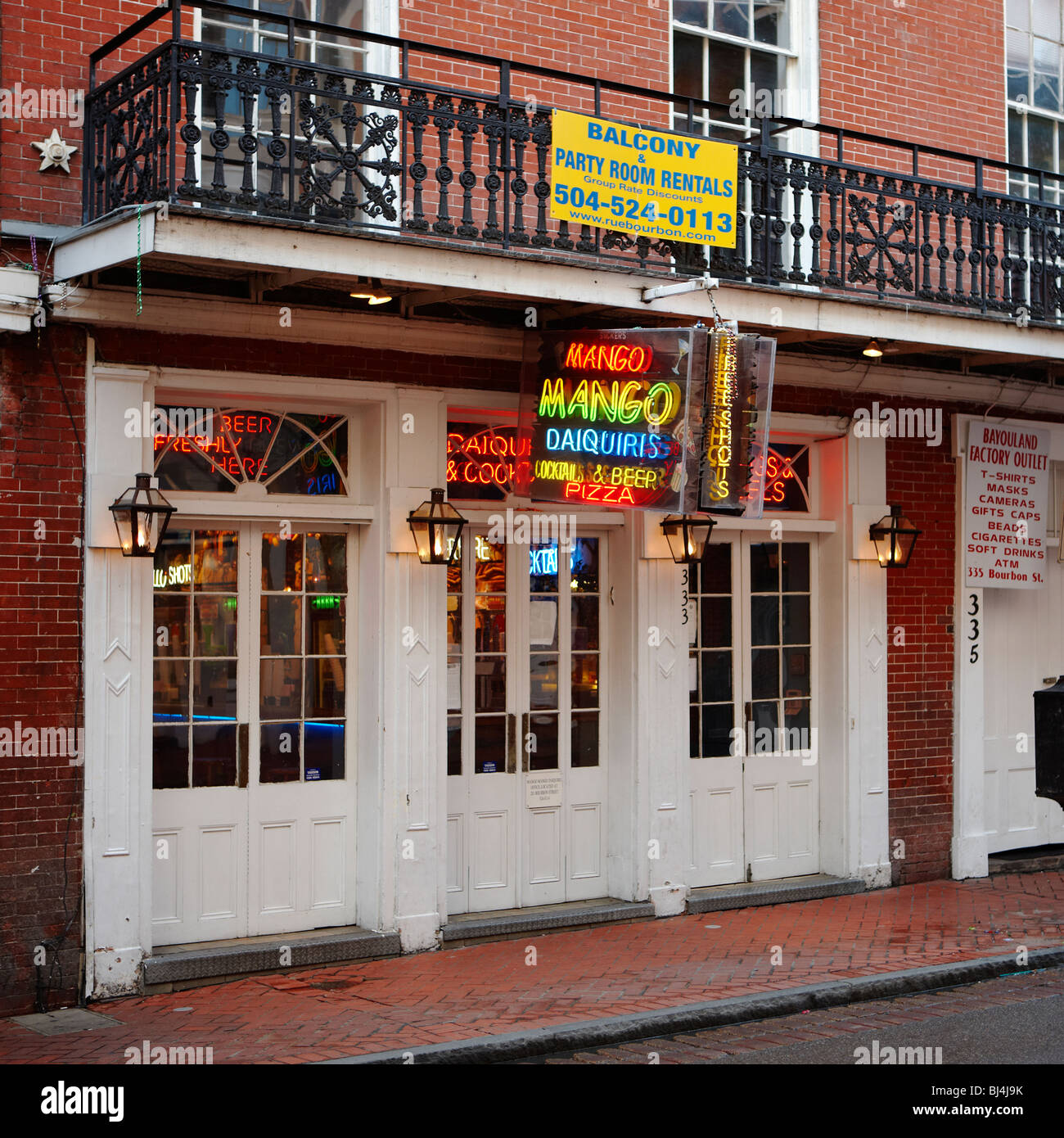 Bar on Bourbon street. French Quarter, New Orleans, Louisiana, USA