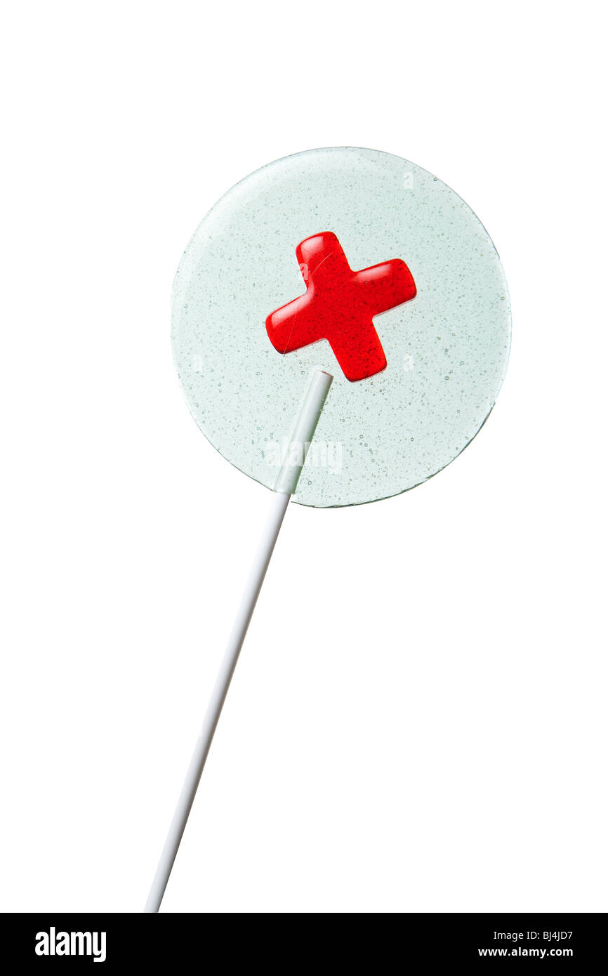 Naughts and crosses lollipop Stock Photo