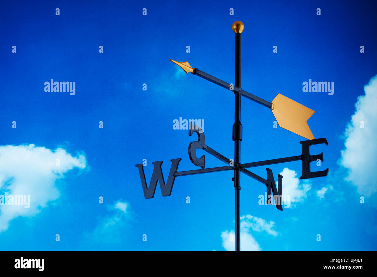Weather Vane with Blue Sky Stock Photo Alamy