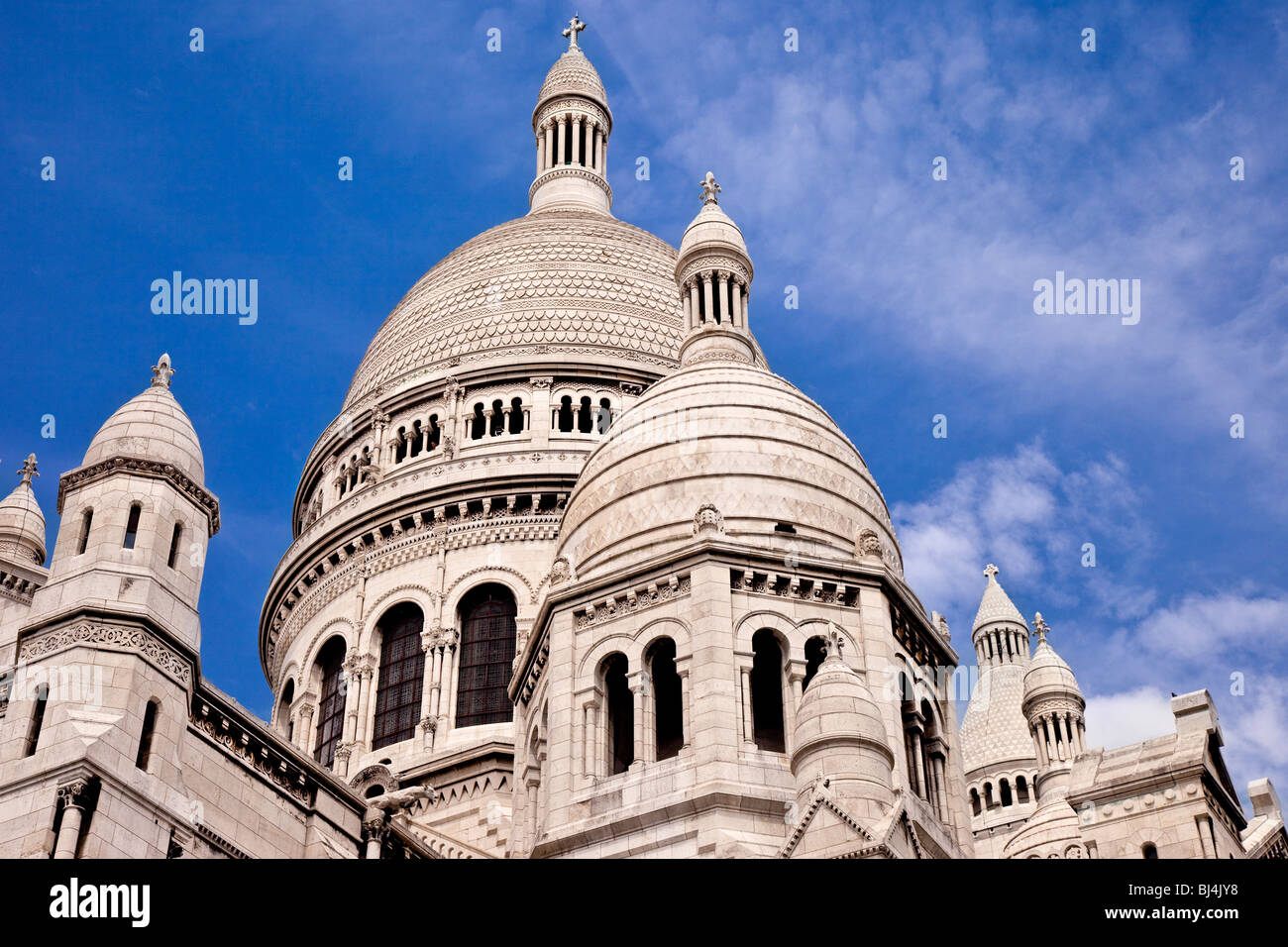 Domes of Sacre Coeur in Montmartre Paris France Stock Photo