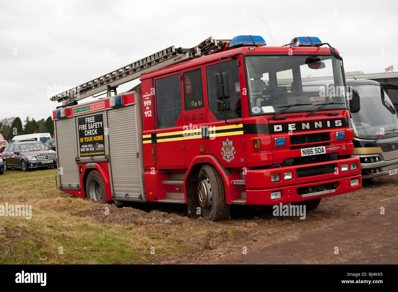 West Midlands Fire Service Dennis fire engine Stock Photo Alamy