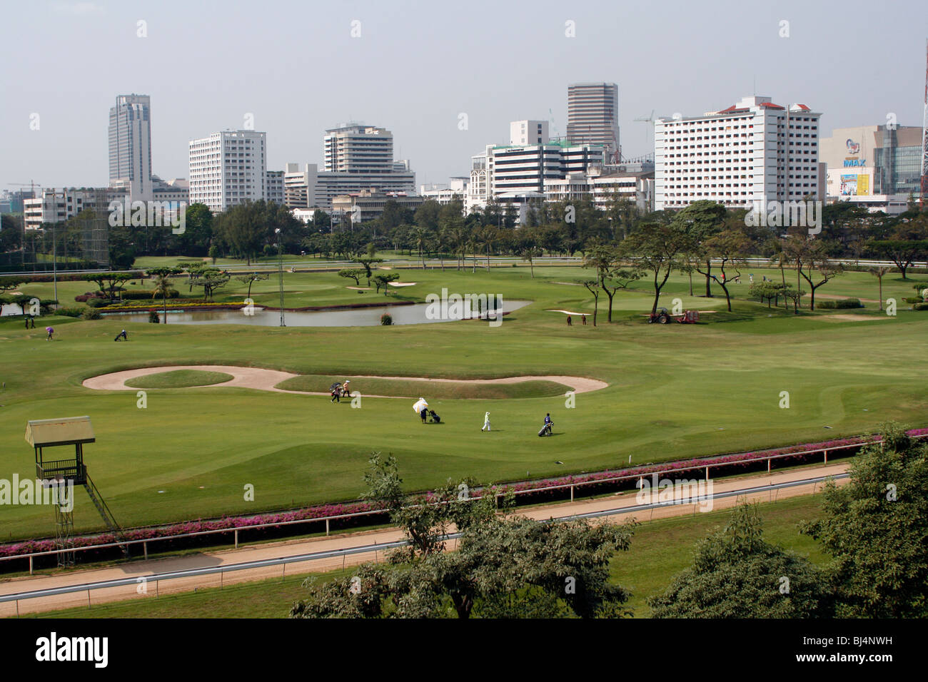 Royal Bangkok Sports Club, Golf Coarse & Racetrack in Bangkok City Thailand Stock Photo
