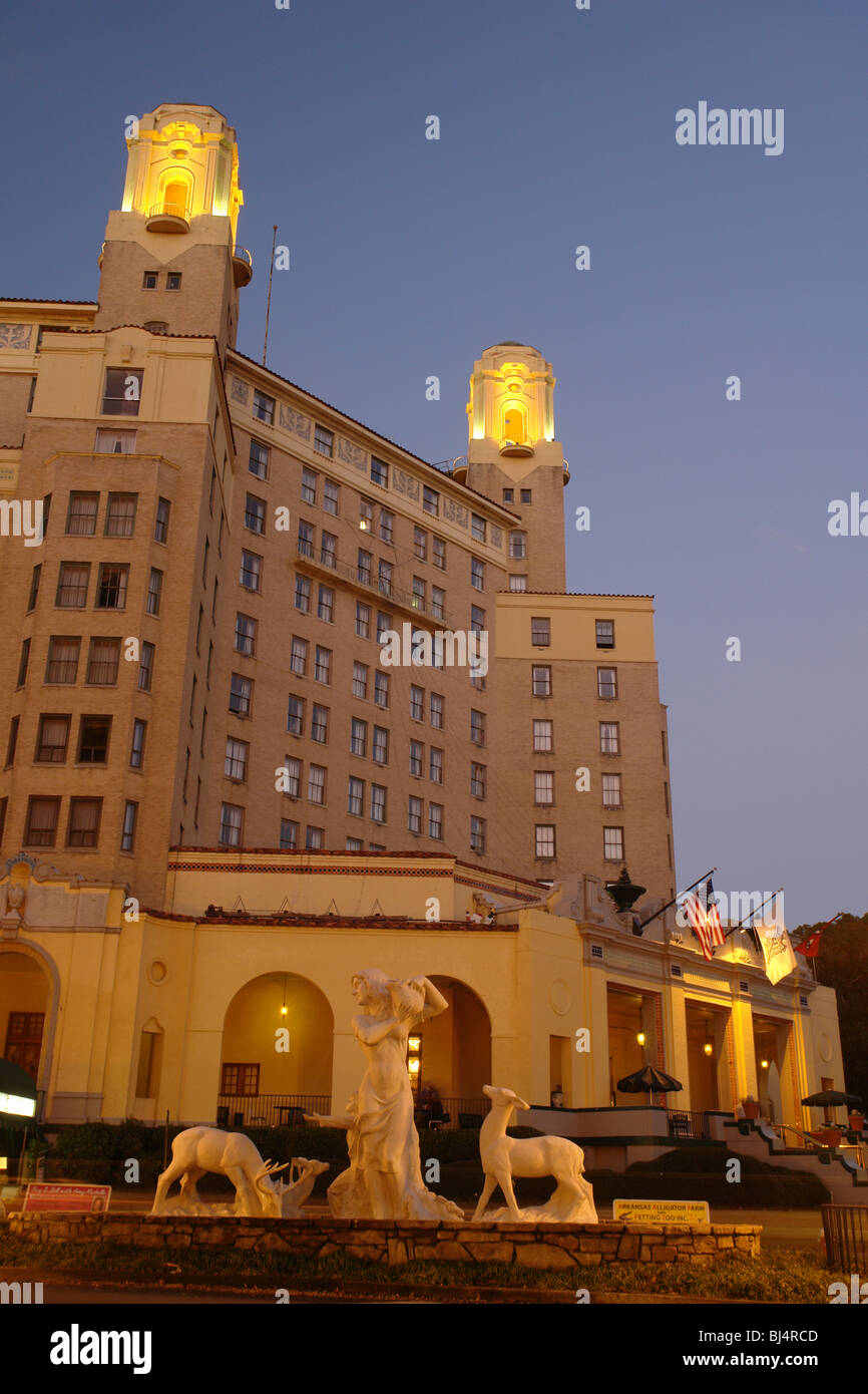 Hot Springs, AR, Arkansas, Downtown, Hotel, evening Stock Photo - Alamy