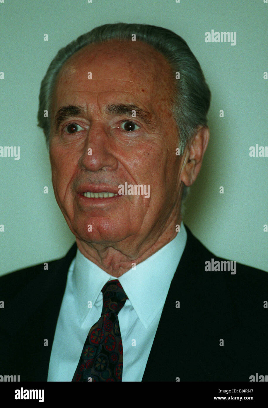 SHIMON PERES FOREIGN MINISTER OF ISRAEL 03 April 1995 Stock Photo