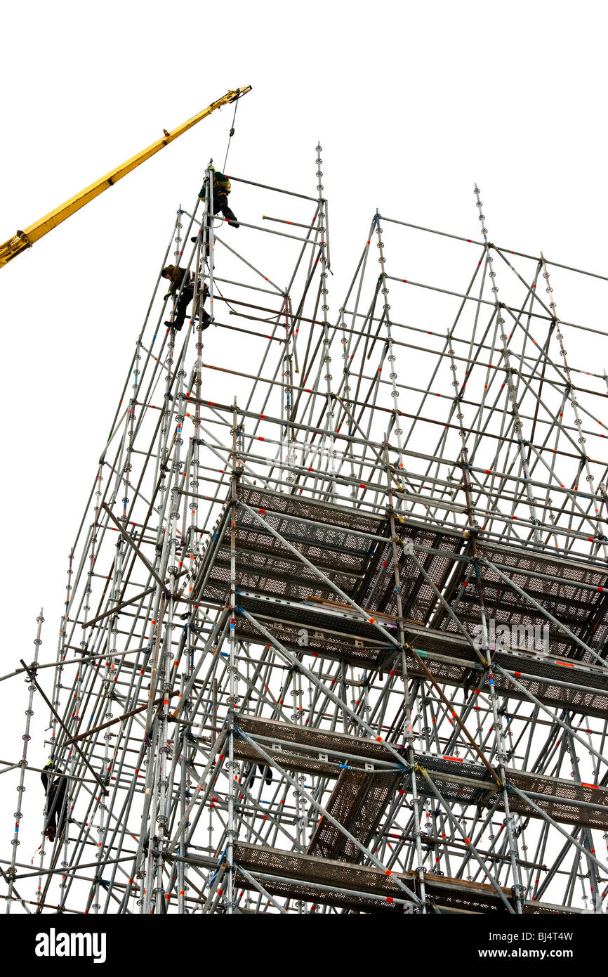 Scaffold workers Stock Photo