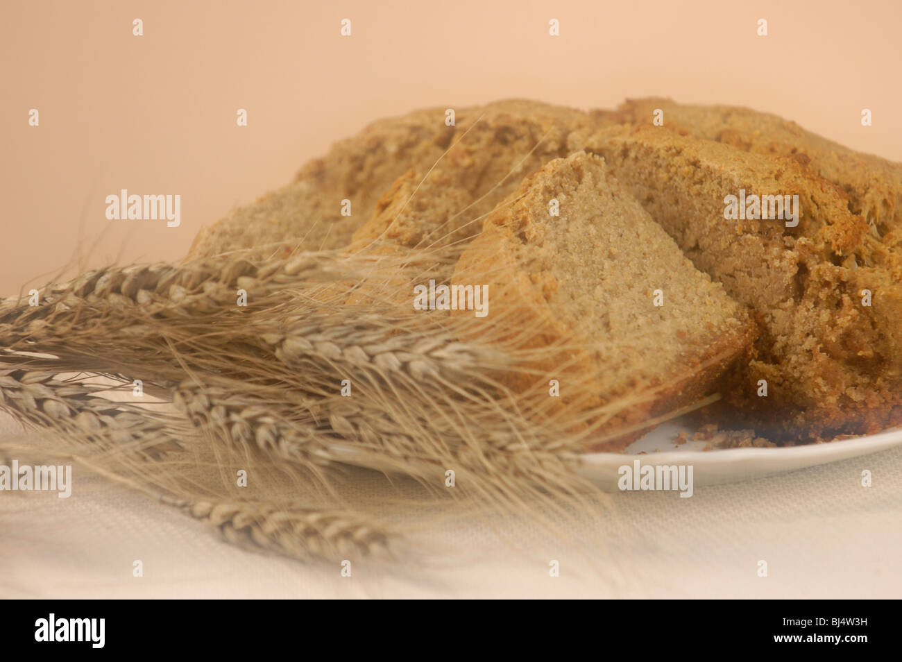 Home-made whole wheat bread Stock Photo