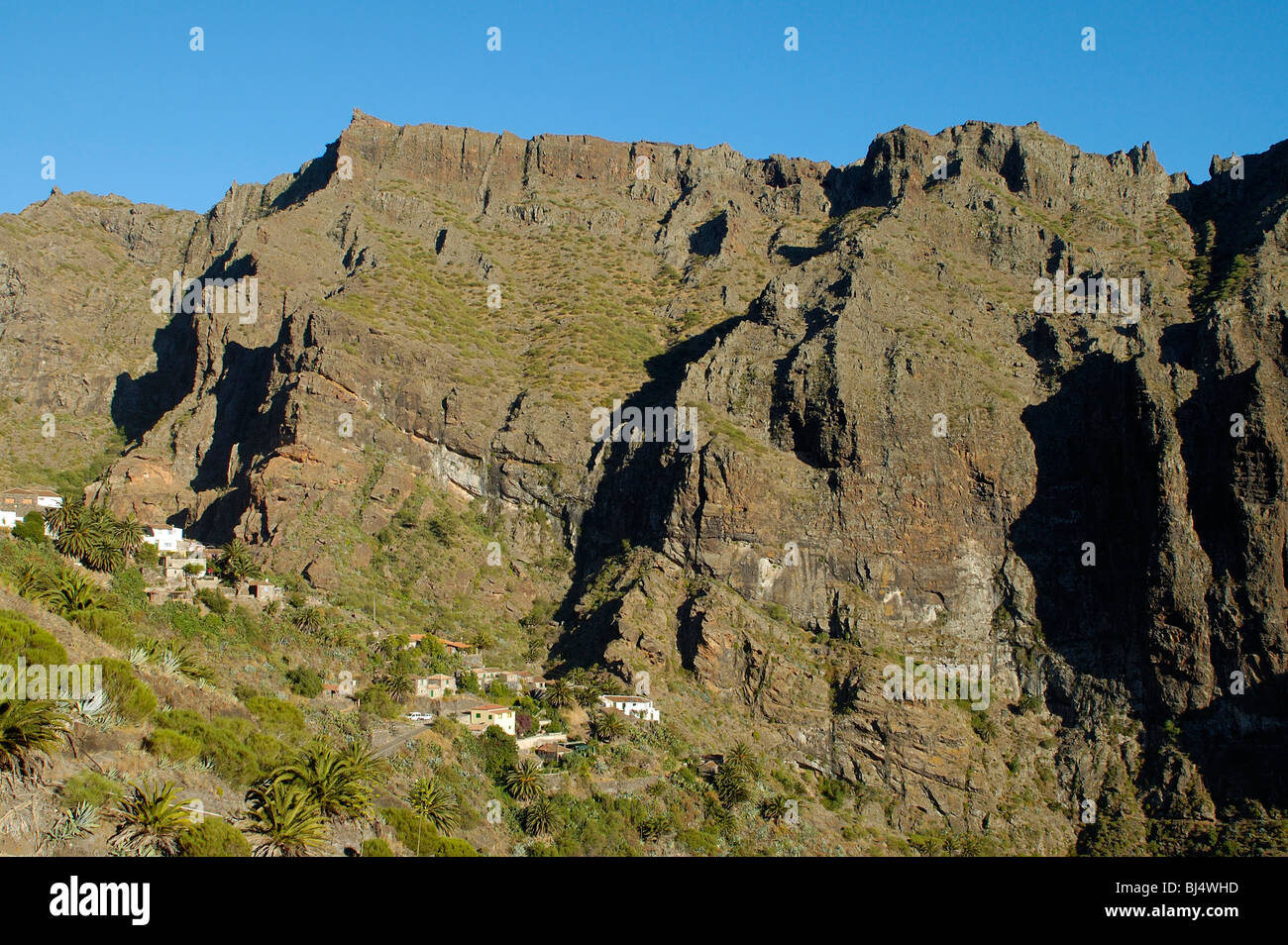 Spanien, Kanarische Inseln, Teneriffa Masca (Bergdorf), Berge | Spain, Canary Islands, Tenerife mountain village Masca Stock Photo