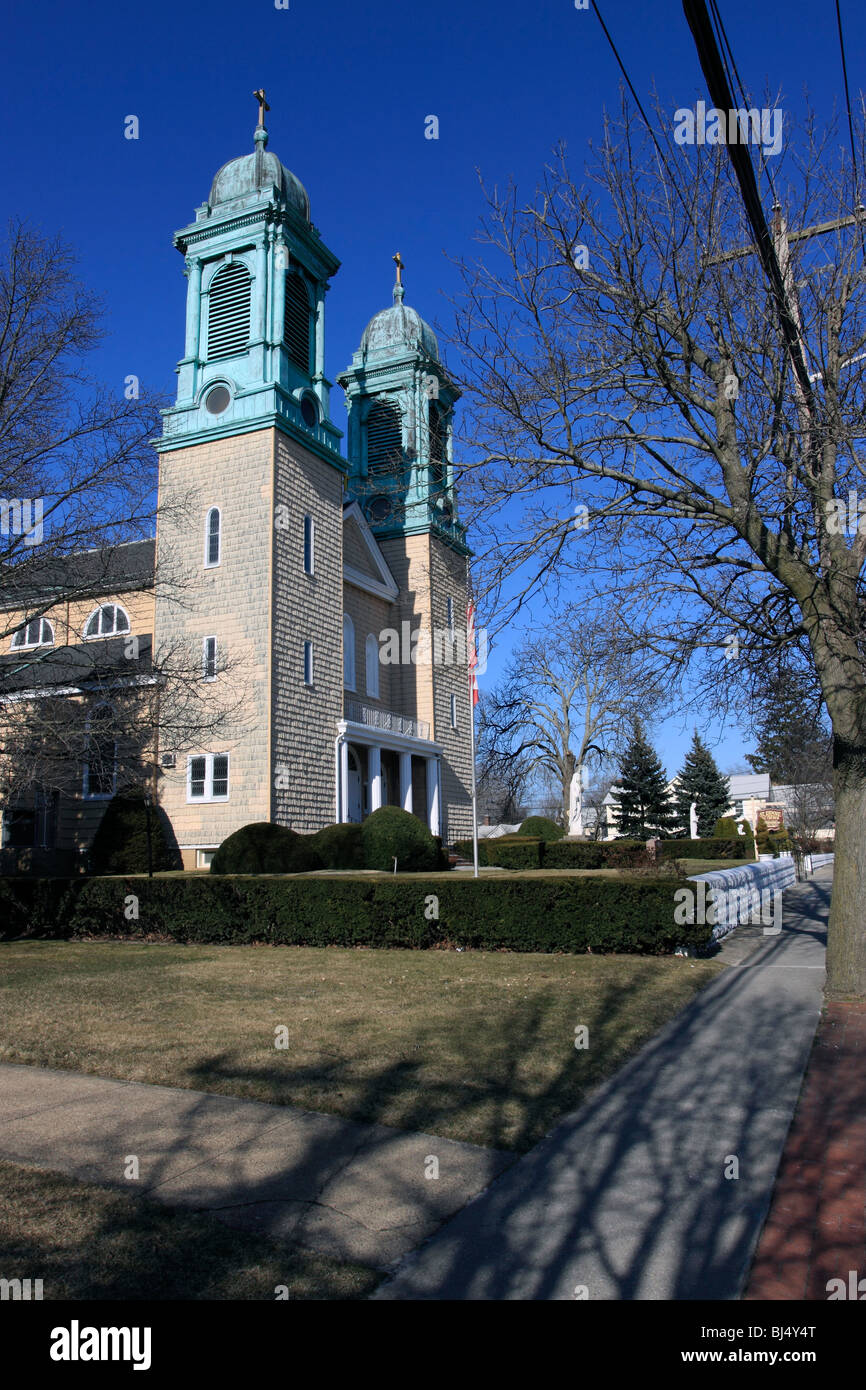 St. Isidores Roman Catholic Church, Riverhead, Long Island, NY Stock Photo