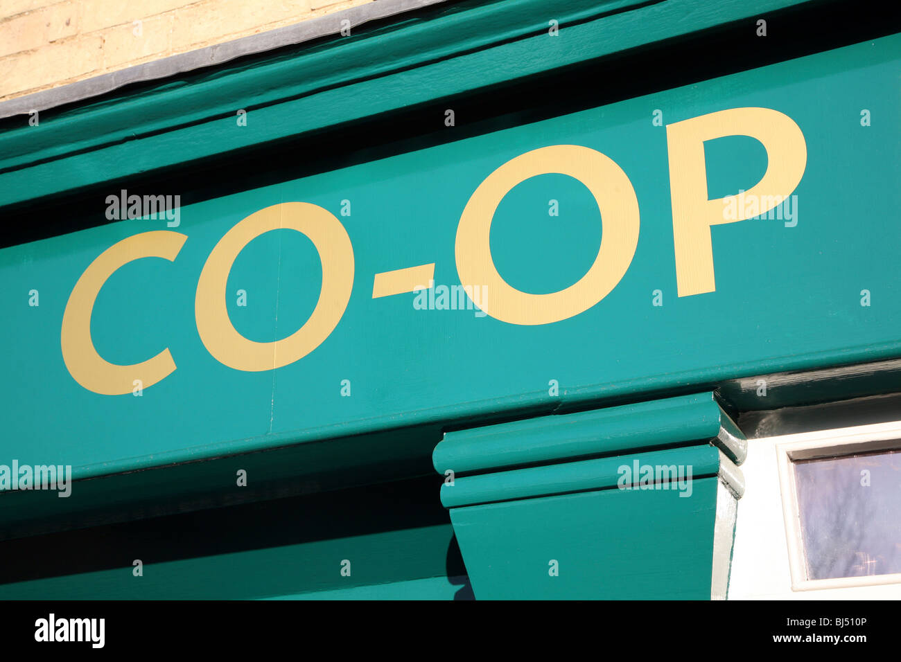 Co-Op shop sign Stock Photo