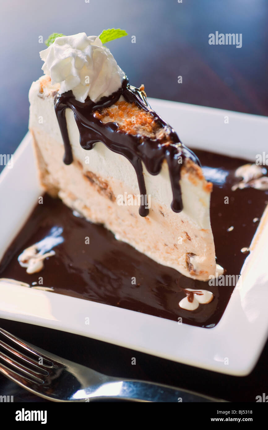 Butterfinger ice cream pie, Ciopinot Restaurant, San Luis Obispo, California, United States of America Stock Photo