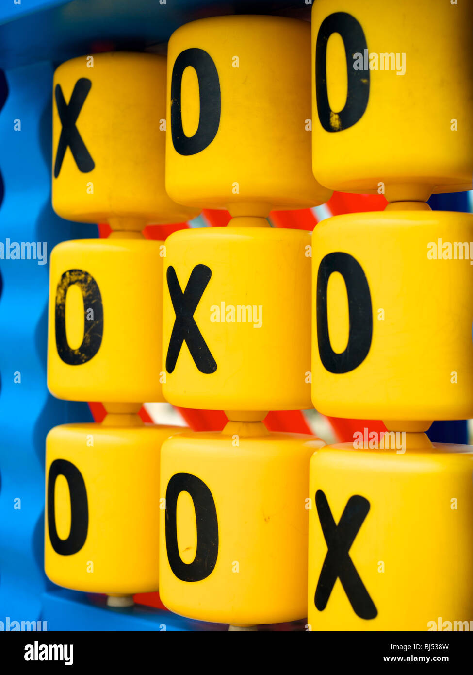 x and o game in childrens playground  Stock Photo