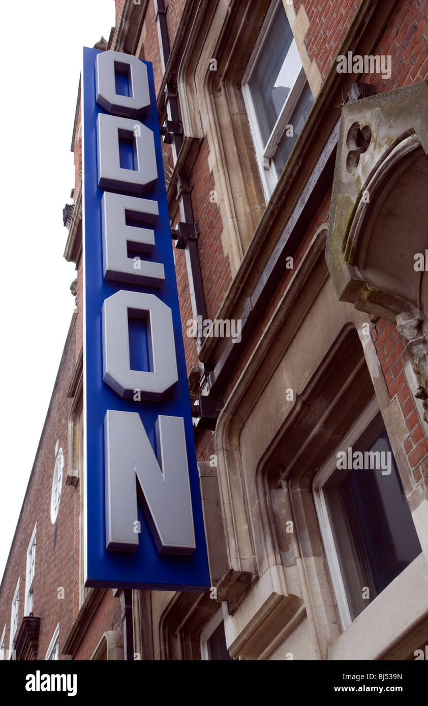 Odeon cinema sign on building Stock Photo