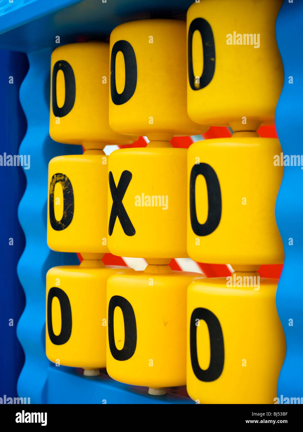 x and o game in childrens playground  Stock Photo