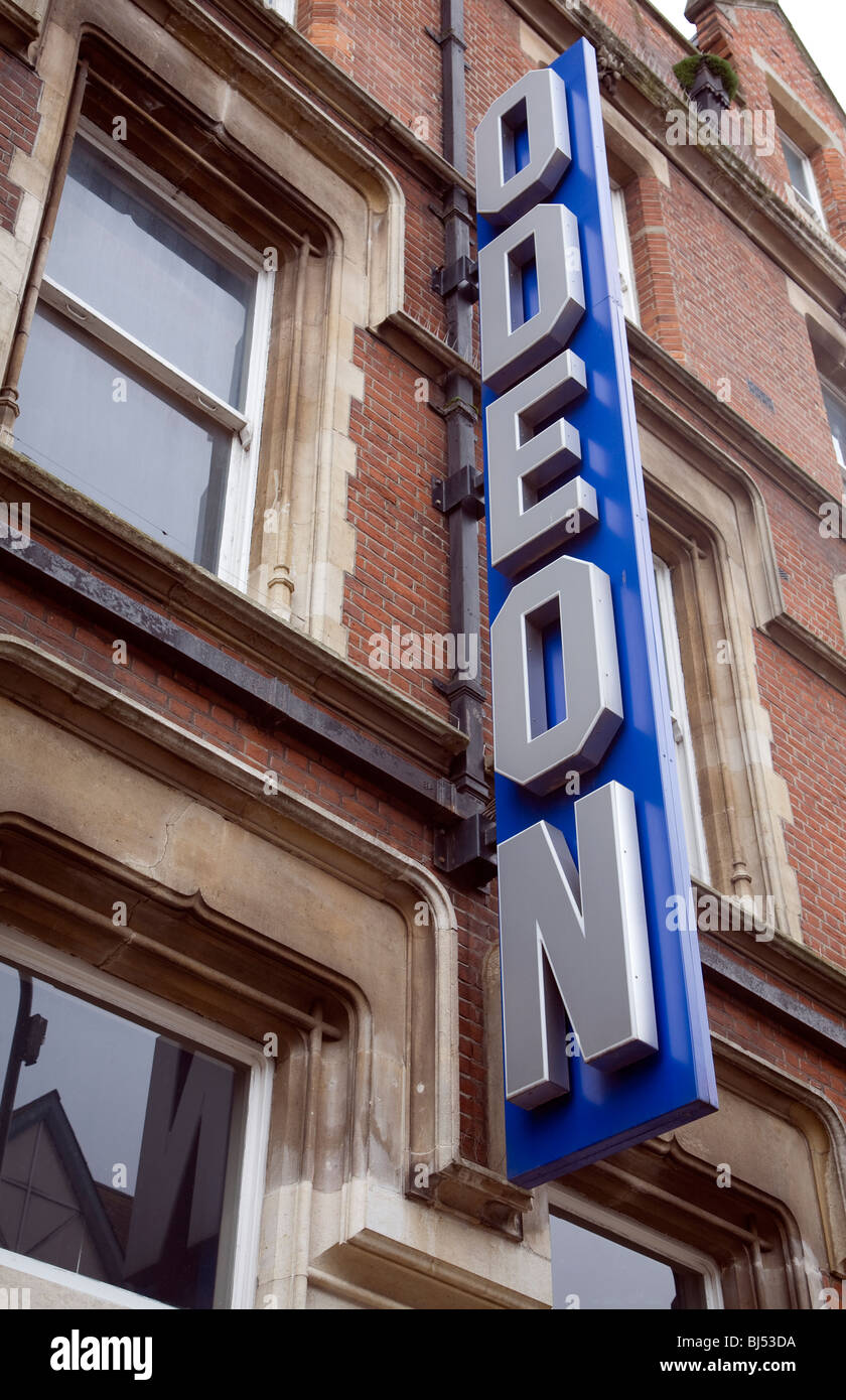 Odeon cinema sign on building Stock Photo