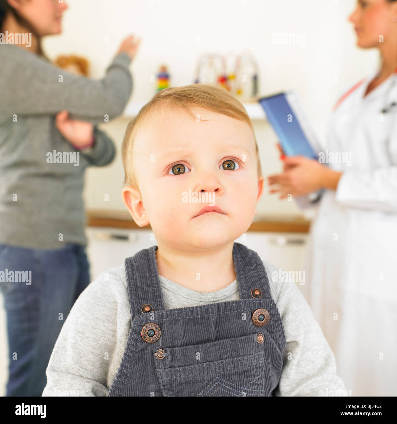 Doctors unhappy child patient hospital hires stock photography and