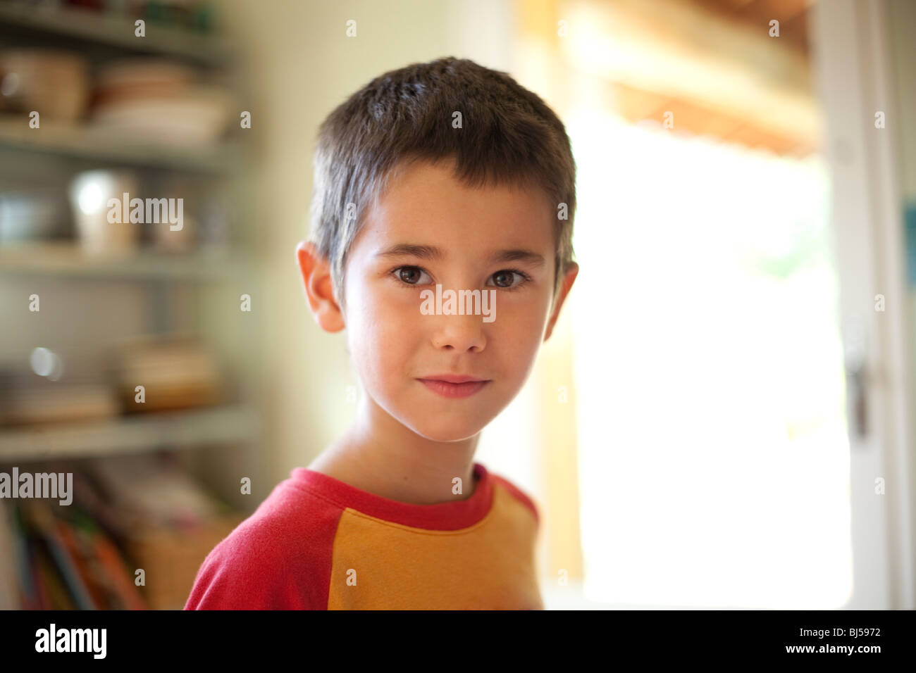 portrait of 6 year old boy Stock Photo Alamy