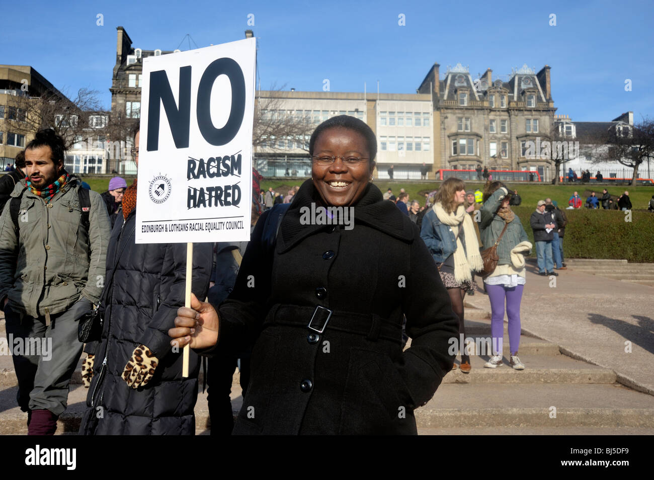 Anti-fascist demonstration Stock Photo